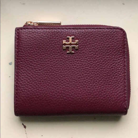 NWT Tory Burch Carter Zip Coin Case Imp Garnet - Picture 3 of 7